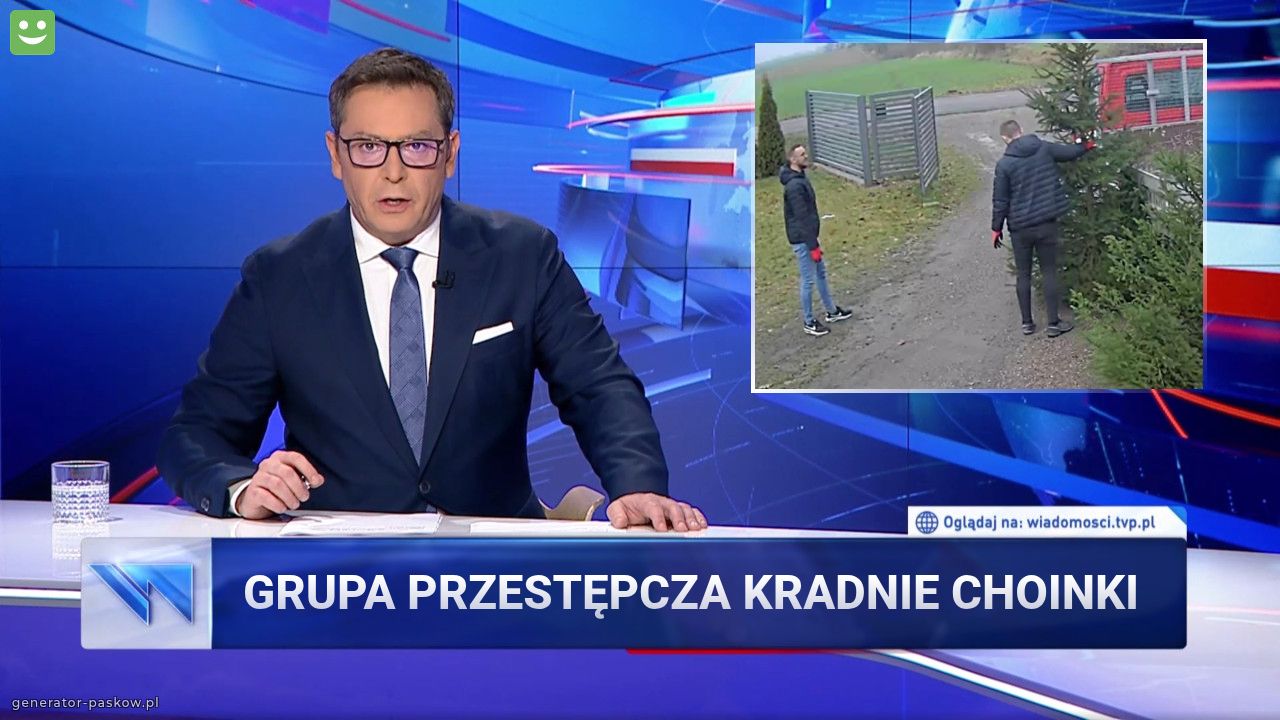 Grupa przestępcza kradnie choinki