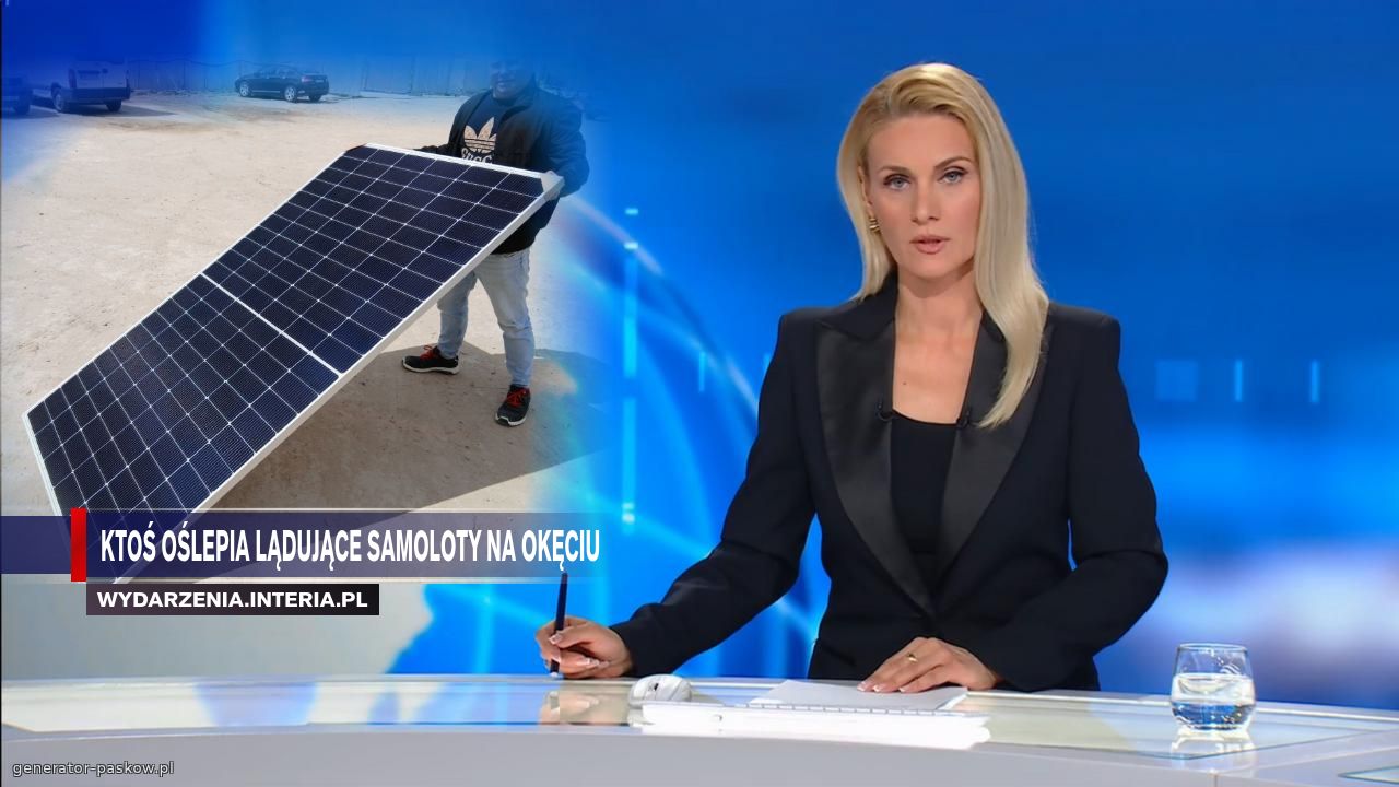 ktoś oślepia lądujące samoloty na okęciu