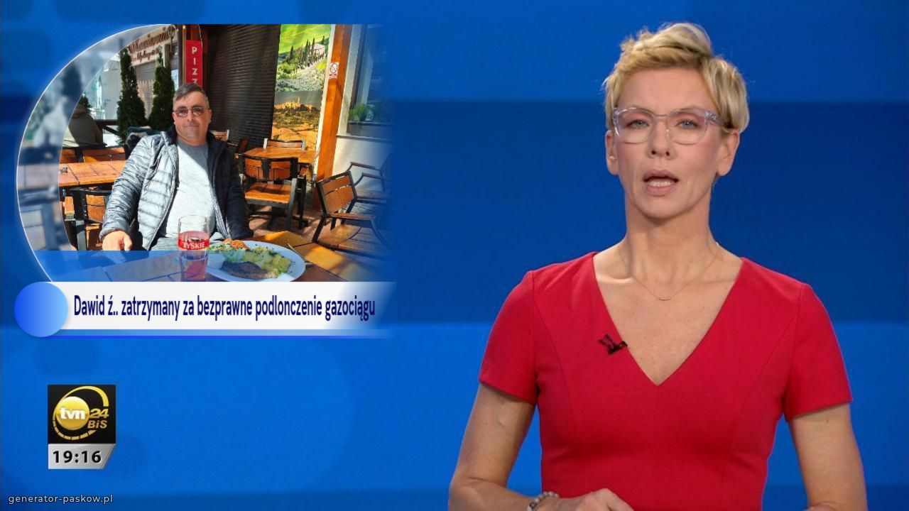 Dawid ź.. zatrzymany za bezprawne podlonczenie gazociągu 
