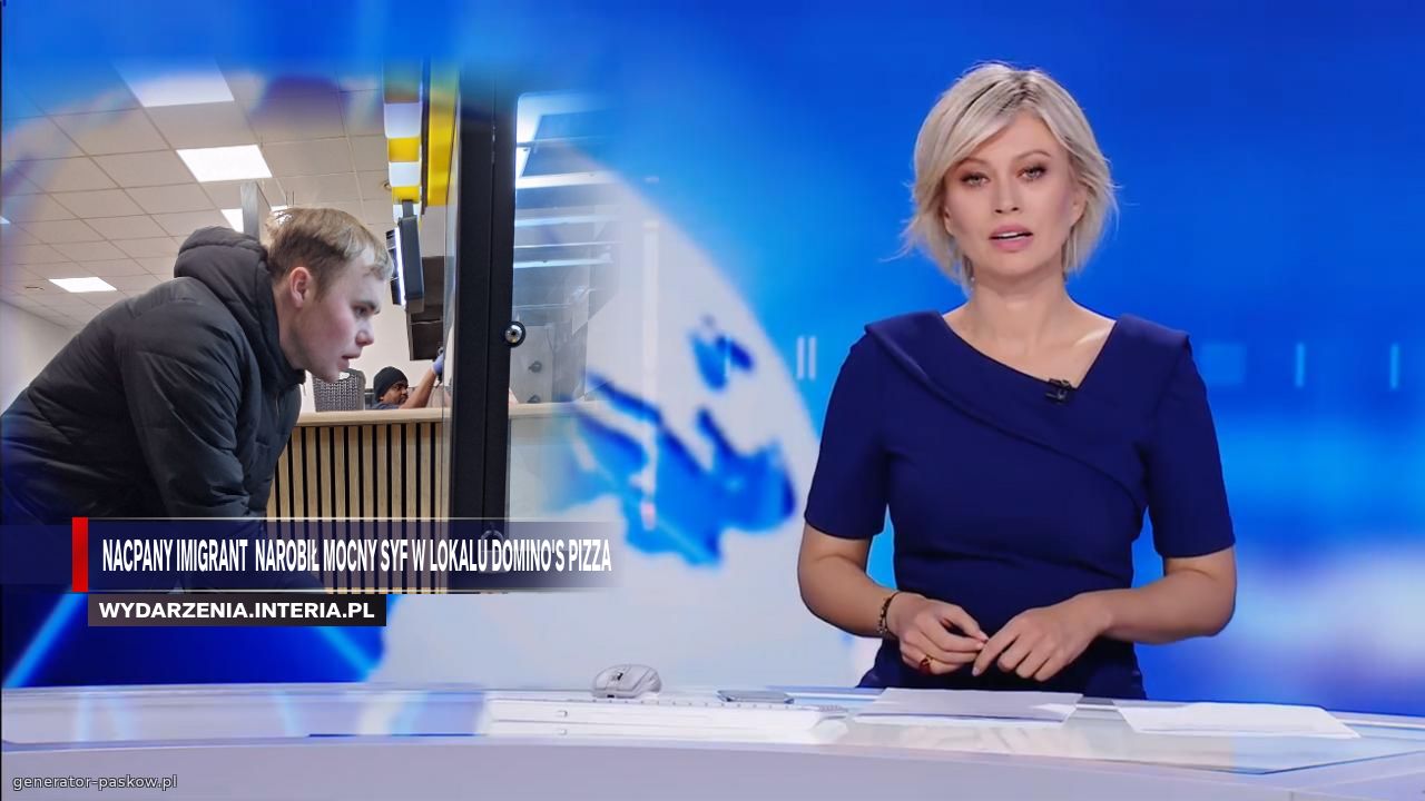 Nacpany imigrant  narobił mocny syf w lokalu domino's pizza