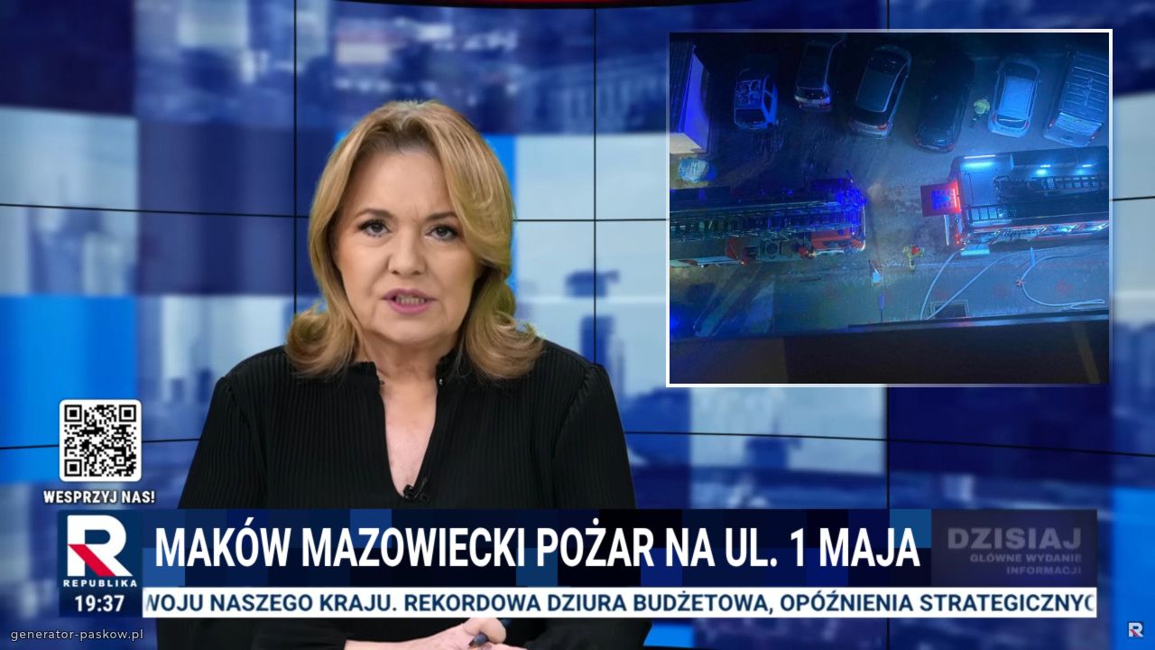 Maków Mazowiecki pożar na ul. 1 Maja