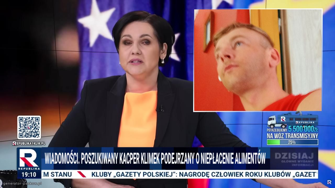 Wiadomości. Poszukiwany Kacper Klimek podejrzany o niepłacenie alimentów 