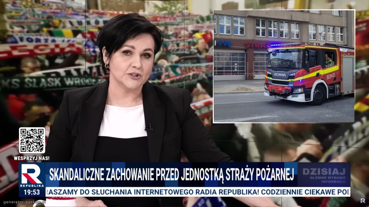 Skandaliczne zachowanie przed jednostką straży pożarnej
