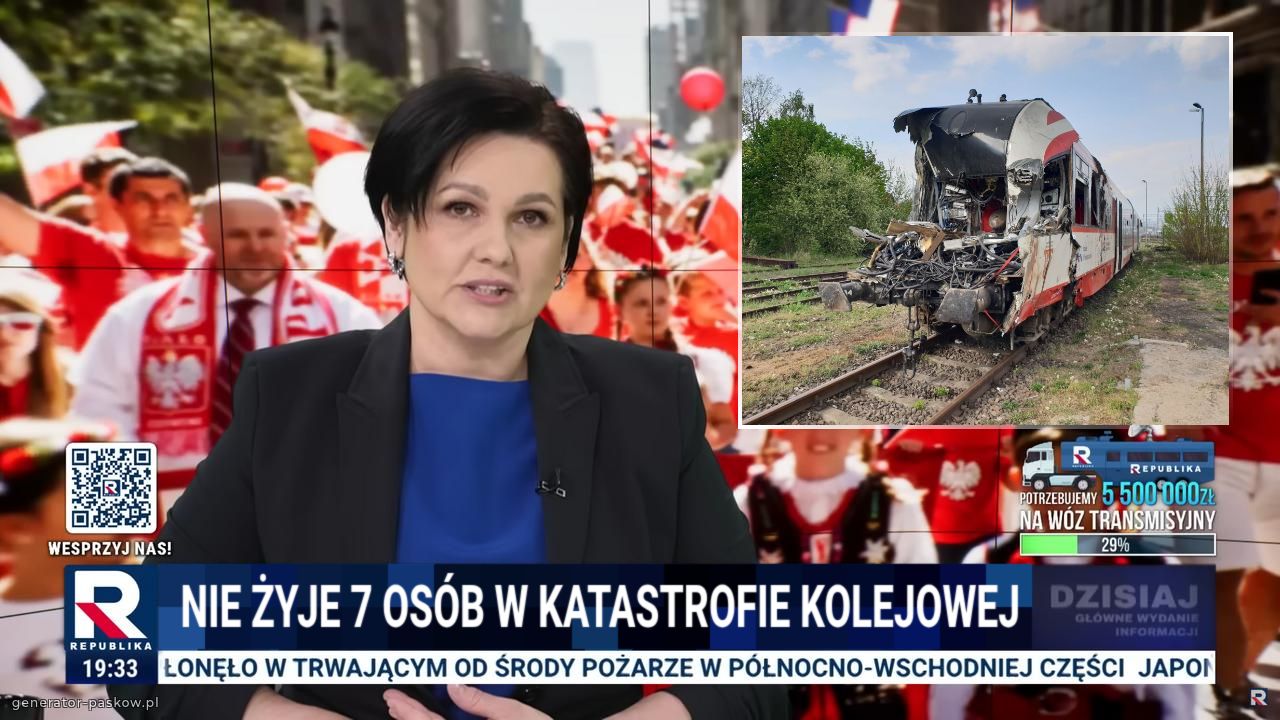  Nie żyje 7 osób w katastrofie kolejowej