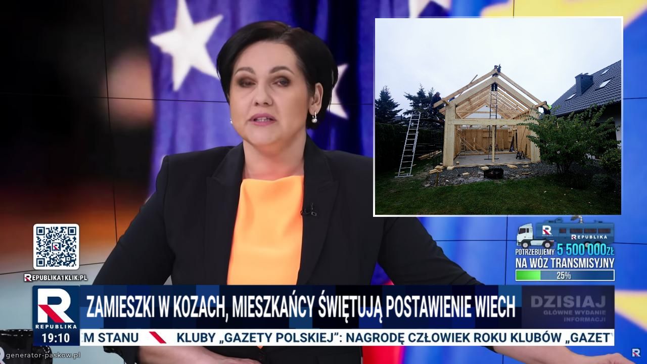Zamieszki w Kozach, mieszkańcy świętują postawienie wiech