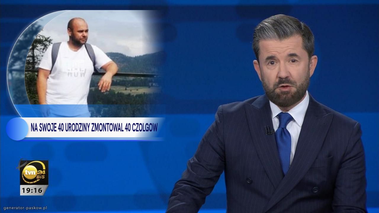 NA SWOJE 40 URODZINY ZMONTOWAL 40 CZOLGOW