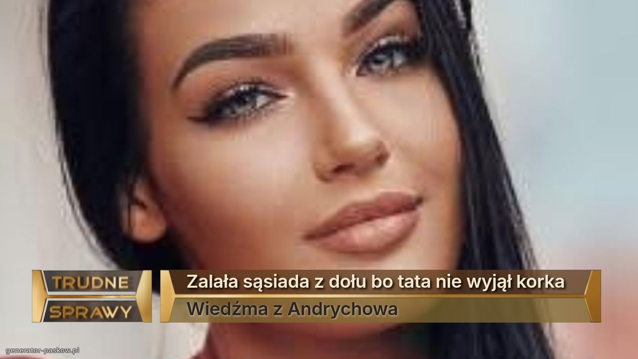 Zalała sąsiada z dołu bo tata nie wyjął korka 
Wiedźma z Andrychowa 
