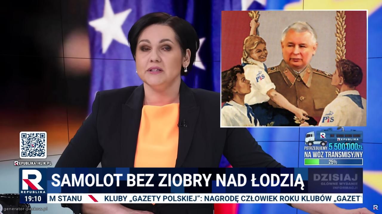 SAMOLOT BEZ ZIOBRY NAD ŁODZIĄ