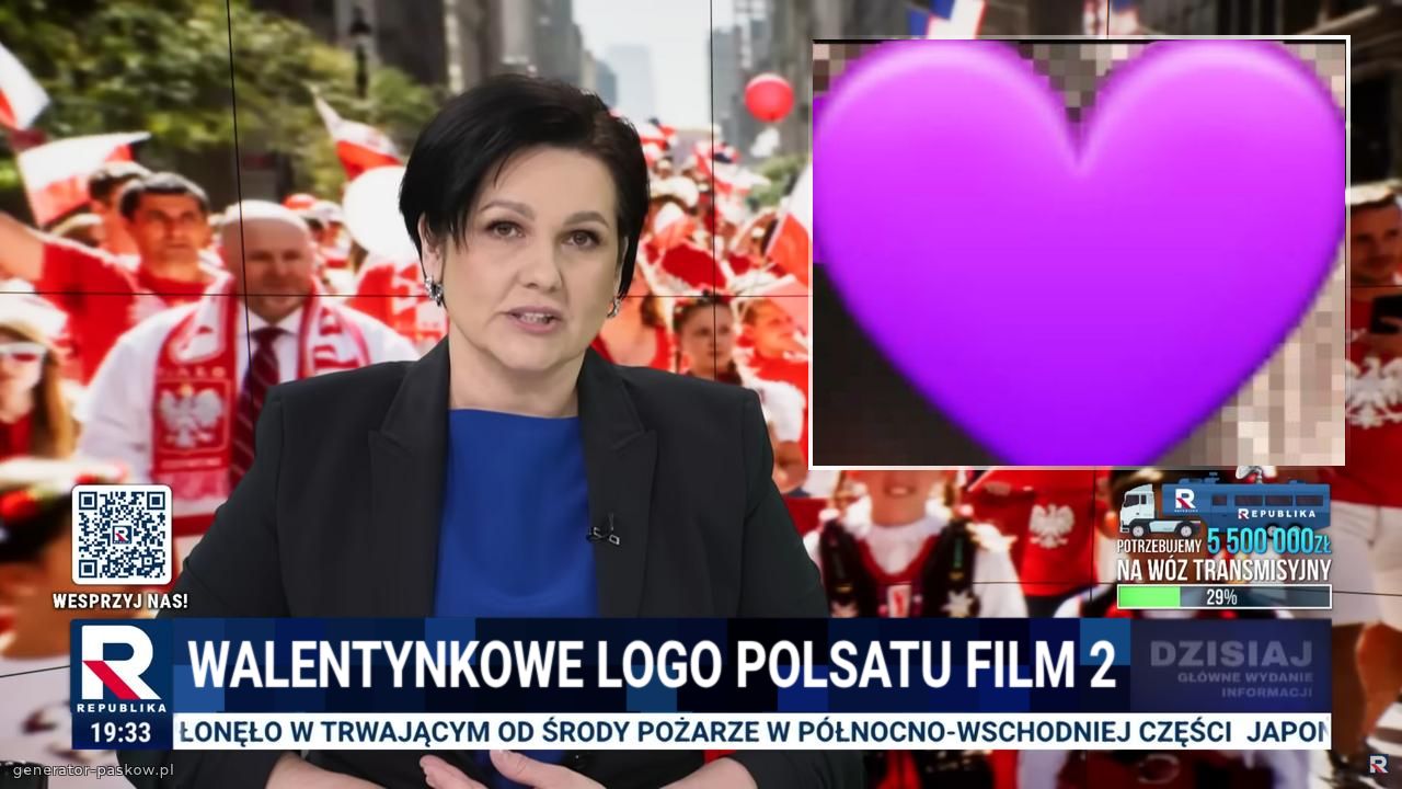 Walentynkowe logo Polsatu film 2