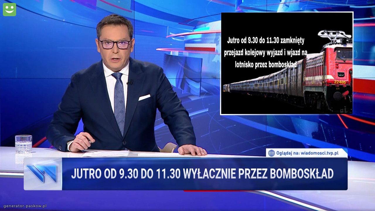 Jutro od 9.30 do 11.30 wyłacznie przez bomboskład