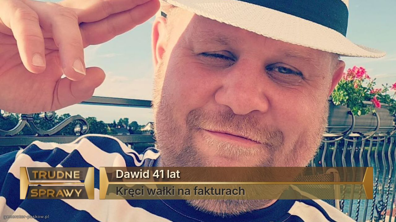 Dawid 41 lat
Kręci wałki na fakturach 