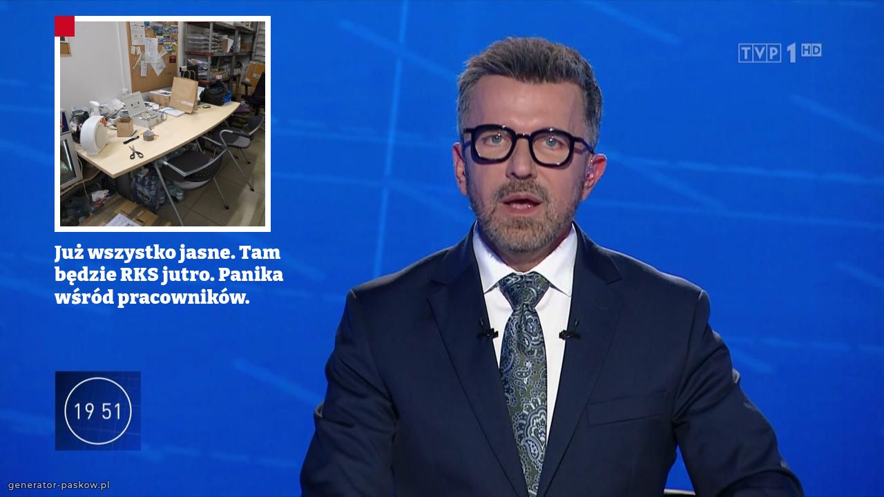 Już wszystko jasne. Tam będzie RKS jutro. Panika wśród pracowników.
