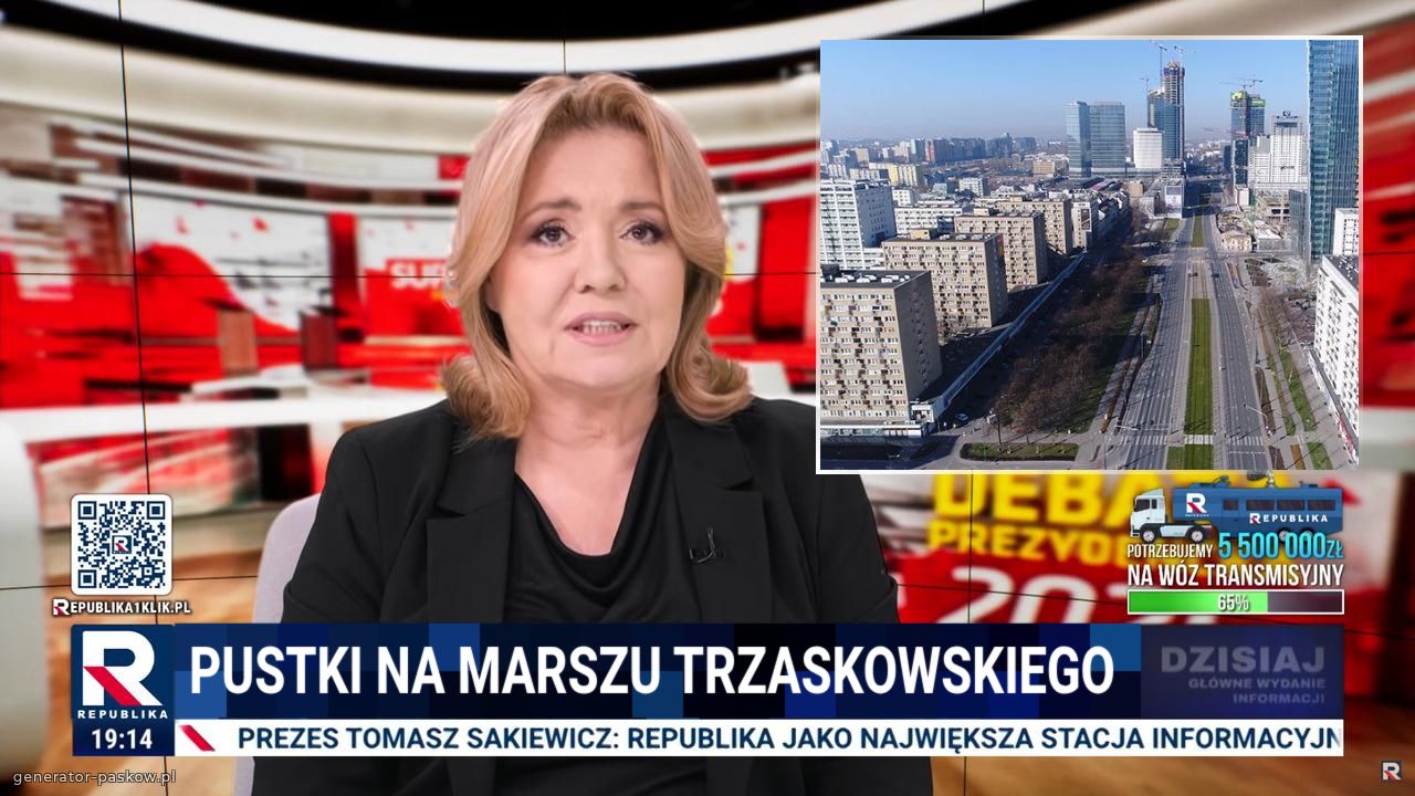 Pustki na marszu Trzaskowskiego 