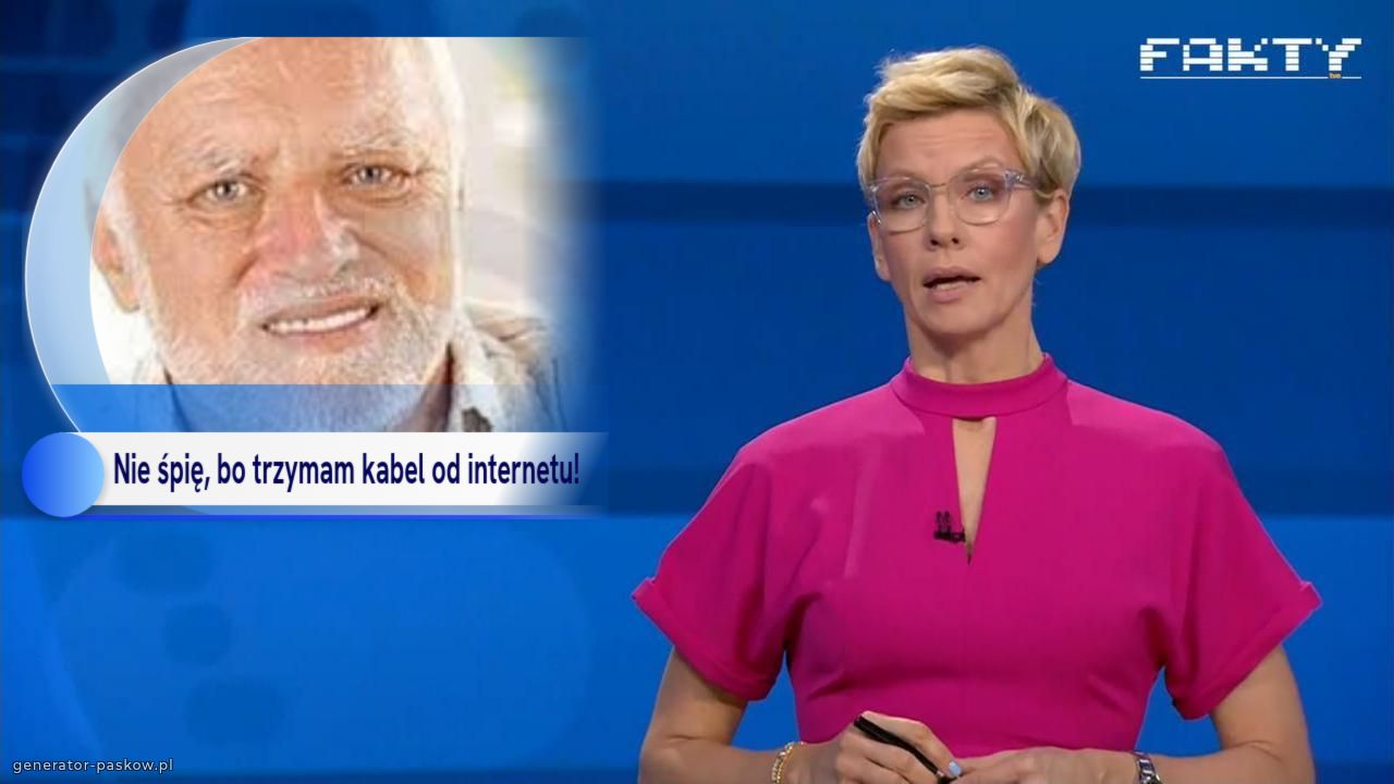 Nie śpię, bo trzymam kabel od internetu!