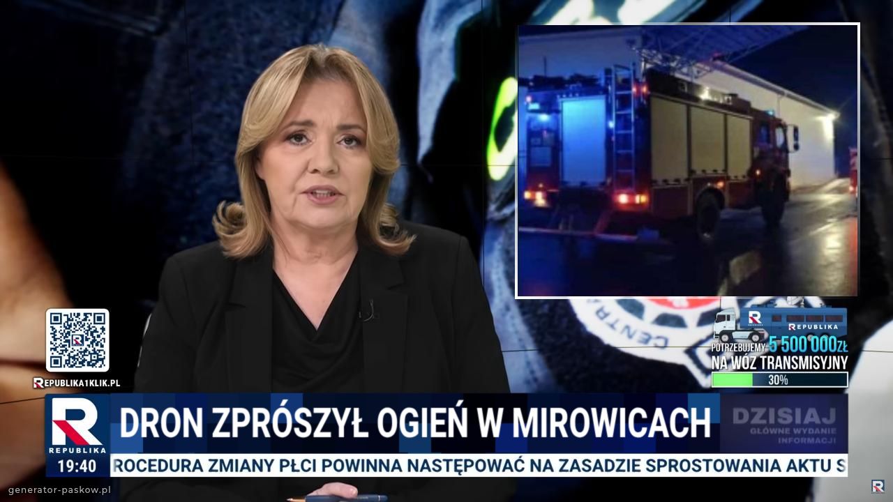 Dron zprószył ogień W mirowicach