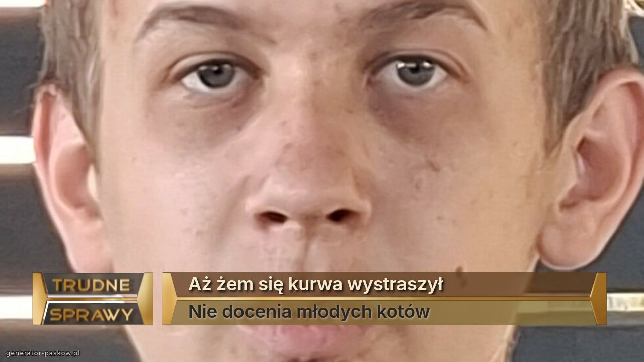 Aż żem się kurwa wystraszył 
Nie docenia młodych kotów 