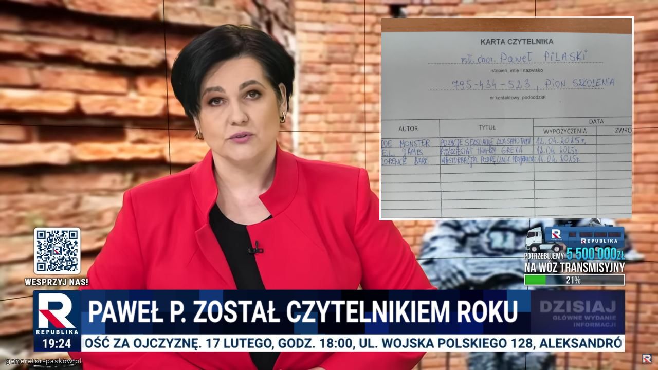 Paweł p. Został Czytelnikiem roku 