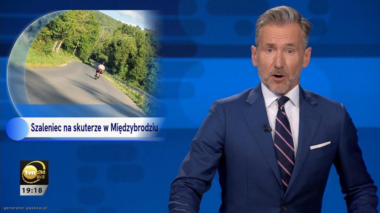 Szaleniec na skuterze w Międzybrodziu