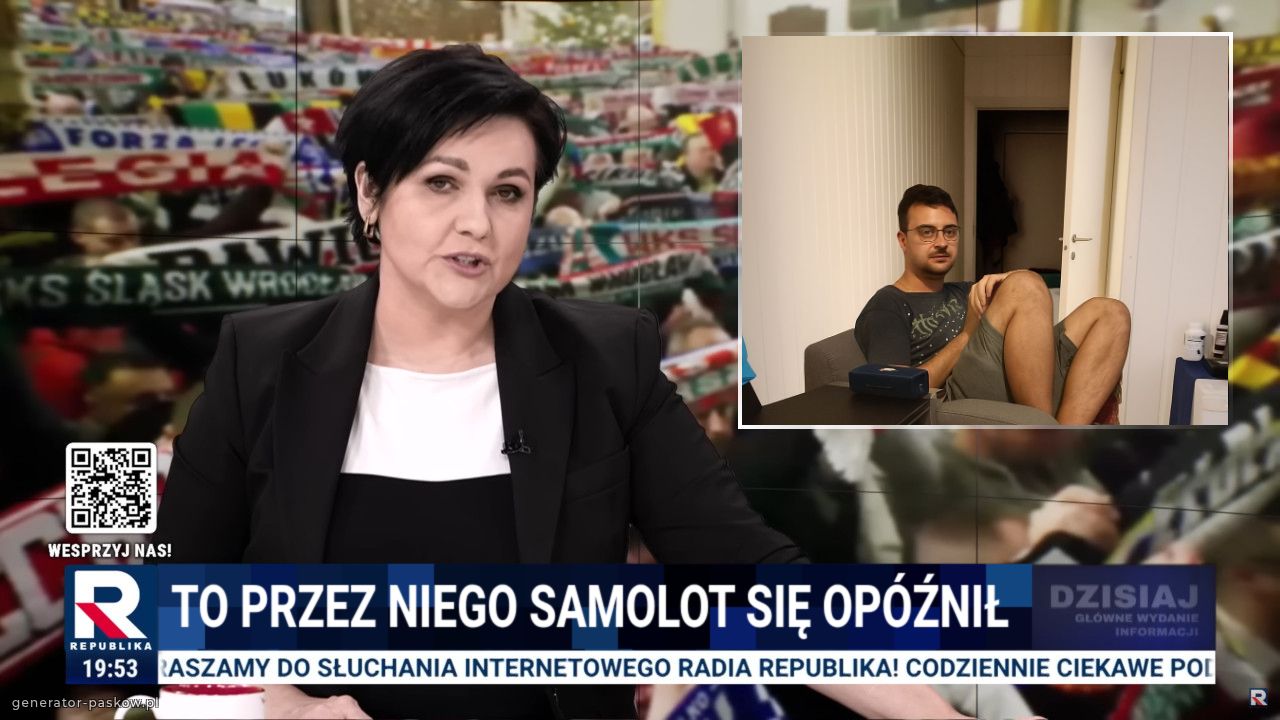 To przez niego samolot się opóźnił 