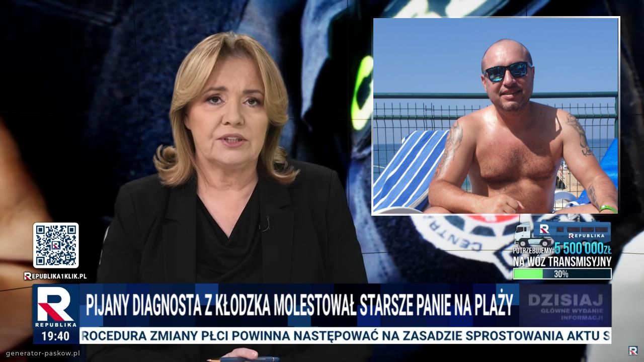 PIJANY DIAGNOSTA Z KŁODZKA MOLESTOWAŁ STARSZE PANIE NA PLAŻY