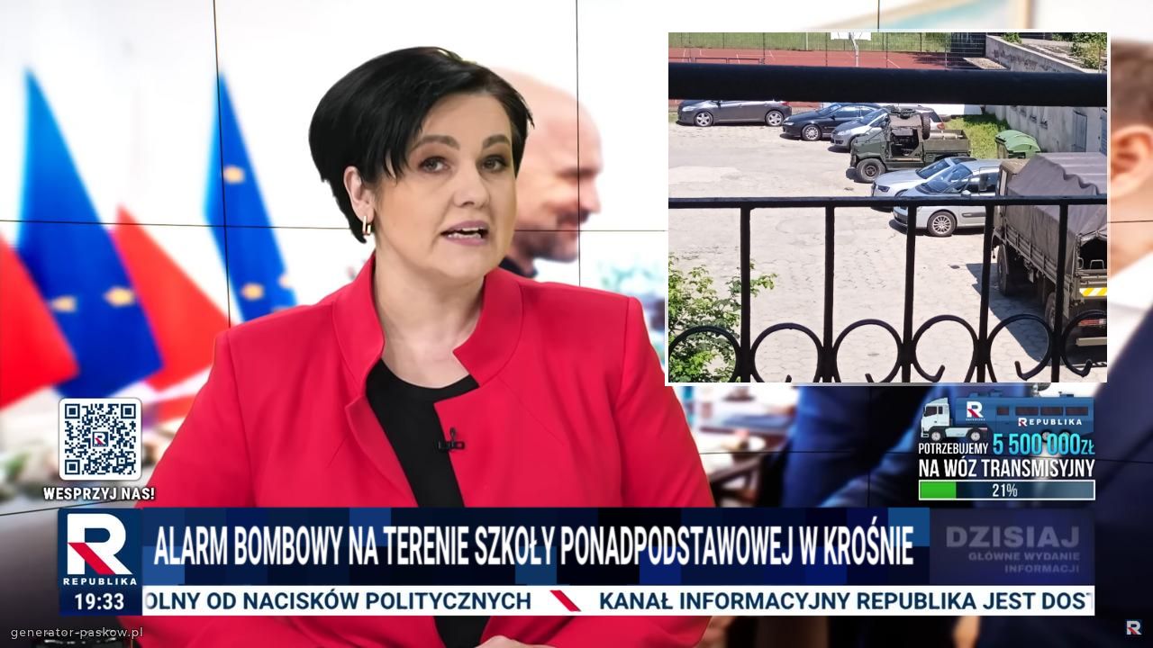 Alarm bombowy na terenie szkoły ponadpodstawowej w Krośnie 