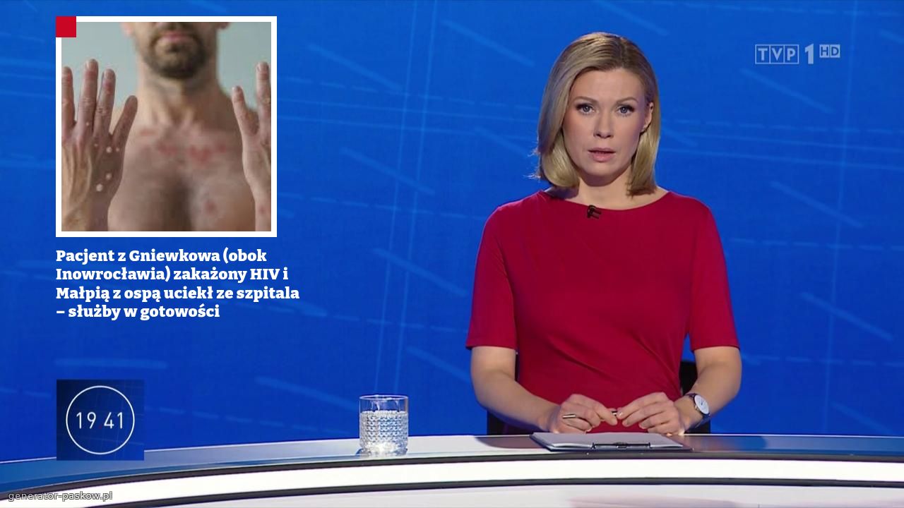Pacjent z Gniewkowa (obok Inowrocławia) zakażony HIV i Małpią z ospą uciekł ze szpitala – służby w gotowości