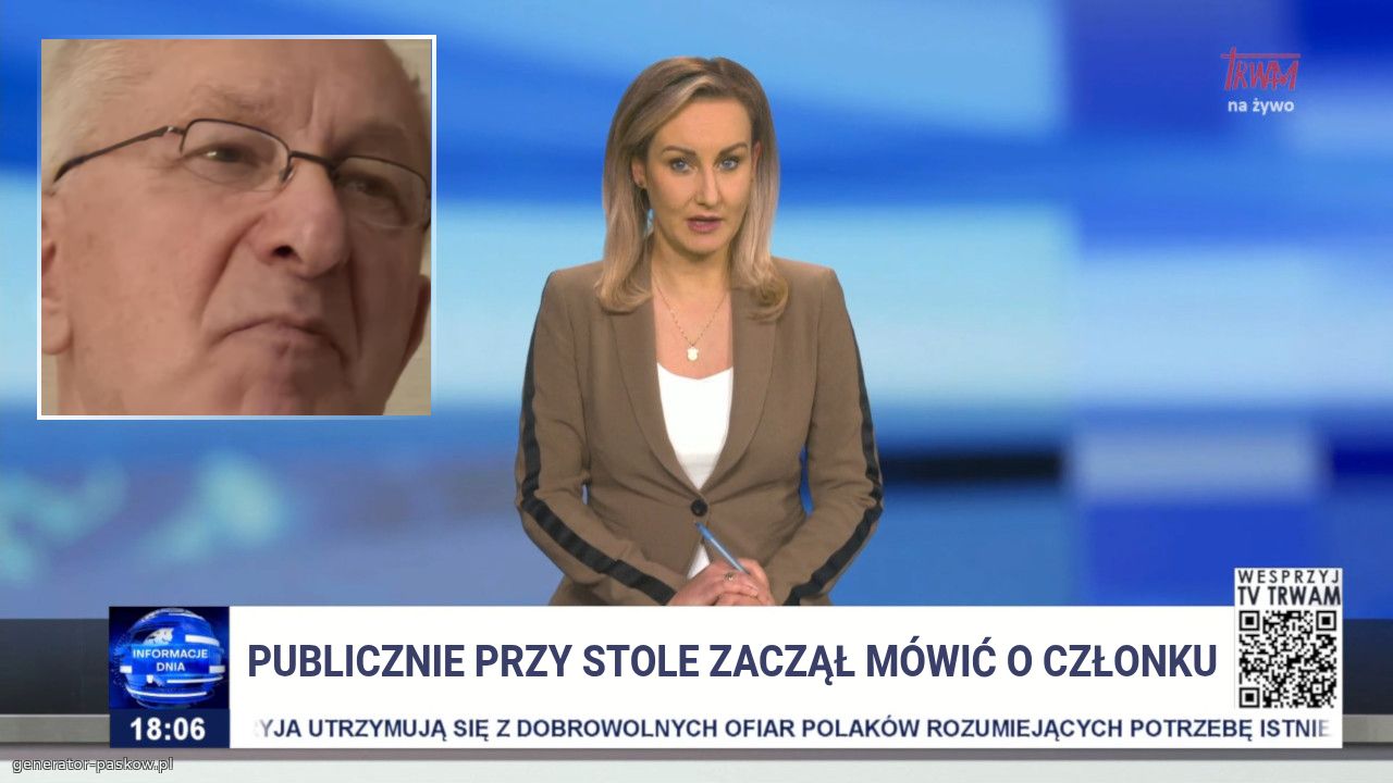 PUBLICZNIE PRZY STOLE ZACZĄŁ MÓWIĆ O CZŁONKU