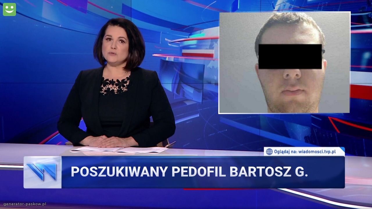 Poszukiwany pedofil Bartosz G.