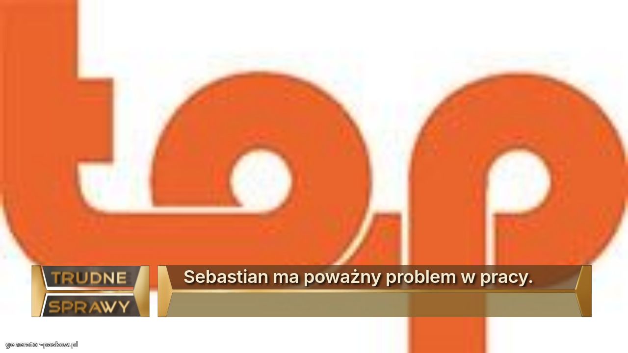 Sebastian ma poważny problem w pracy.
