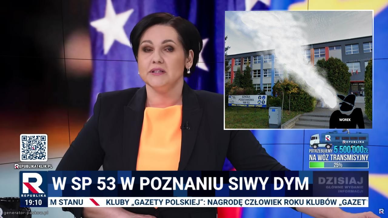 W SP 53 w Poznaniu Siwy dym