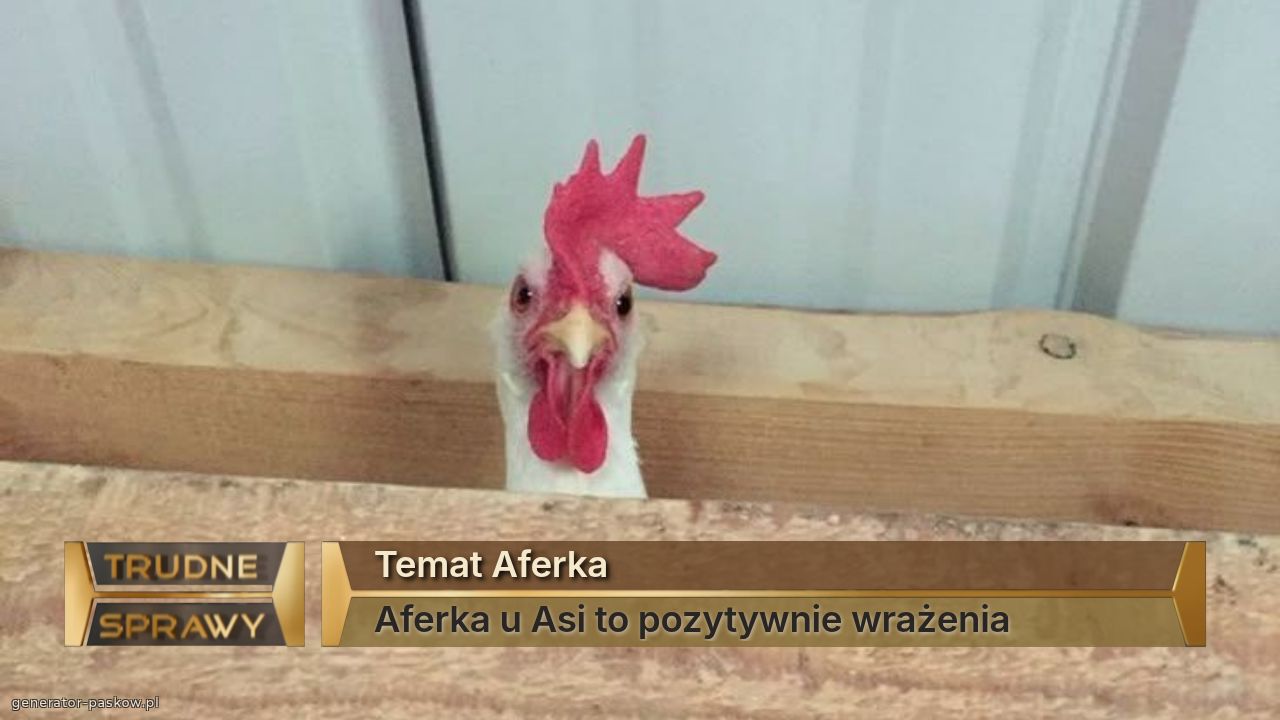 Temat Aferka 
Aferka u Asi to pozytywnie wrażenia 