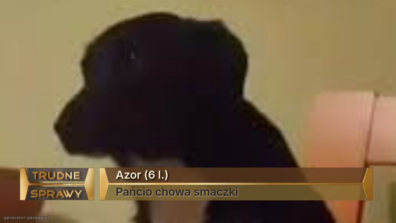 Azor (6 l.)
Pańcio chowa smaczki