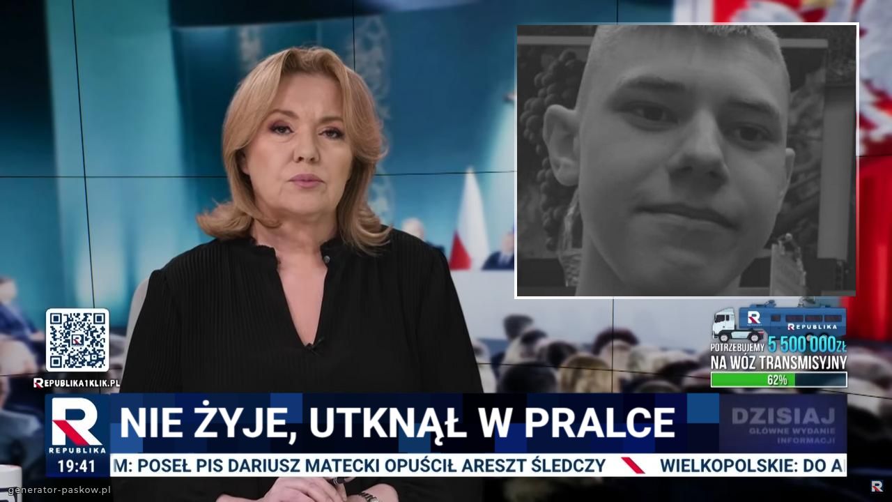 NIE ŻYJE, UTKNĄŁ W PRALCE 