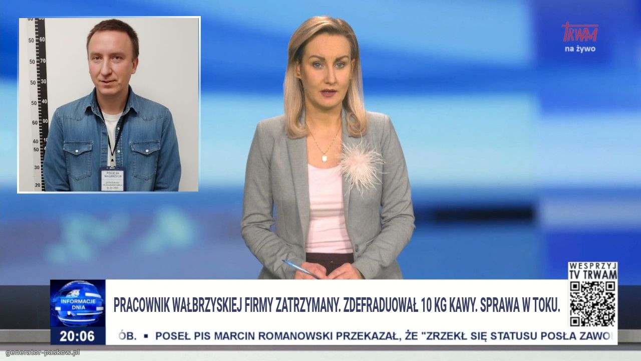 pracownik wałbrzyskiej firmy zatrzymany. Zdefraduował 10 kg kawy. Sprawa w toku.