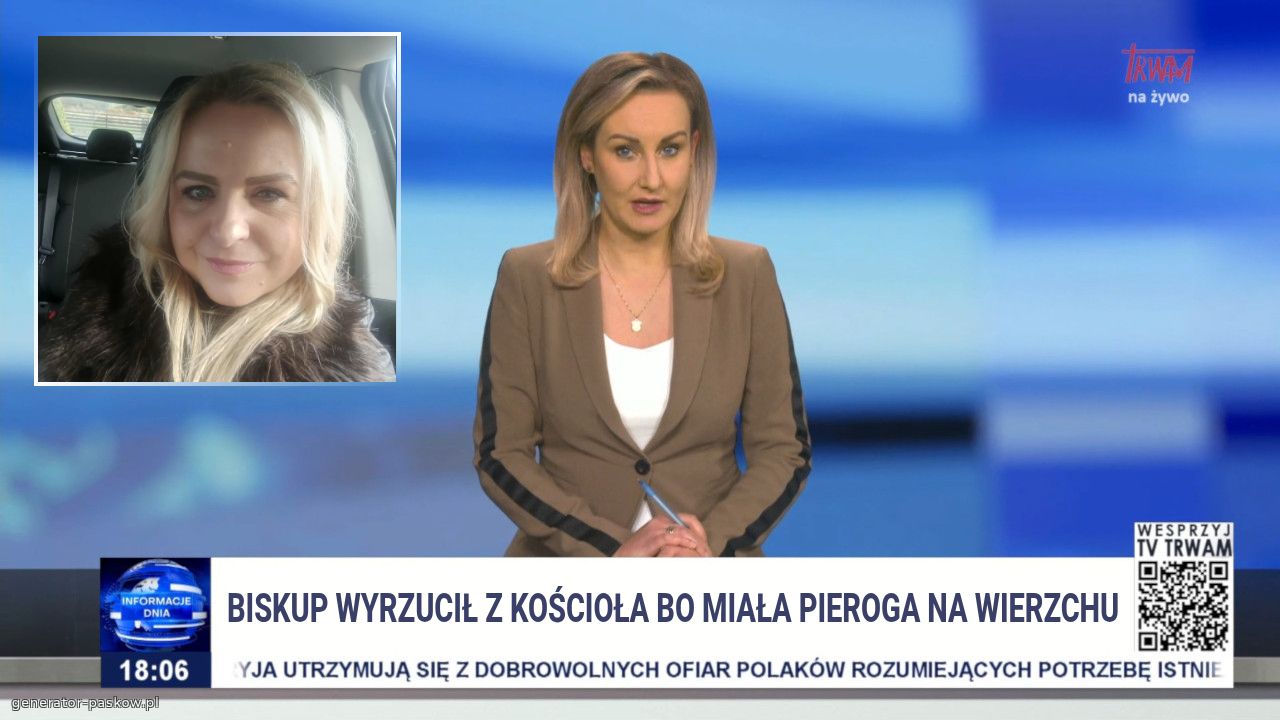 Biskup wyrzucił z kościoła bo miała pieroga na wierzchu