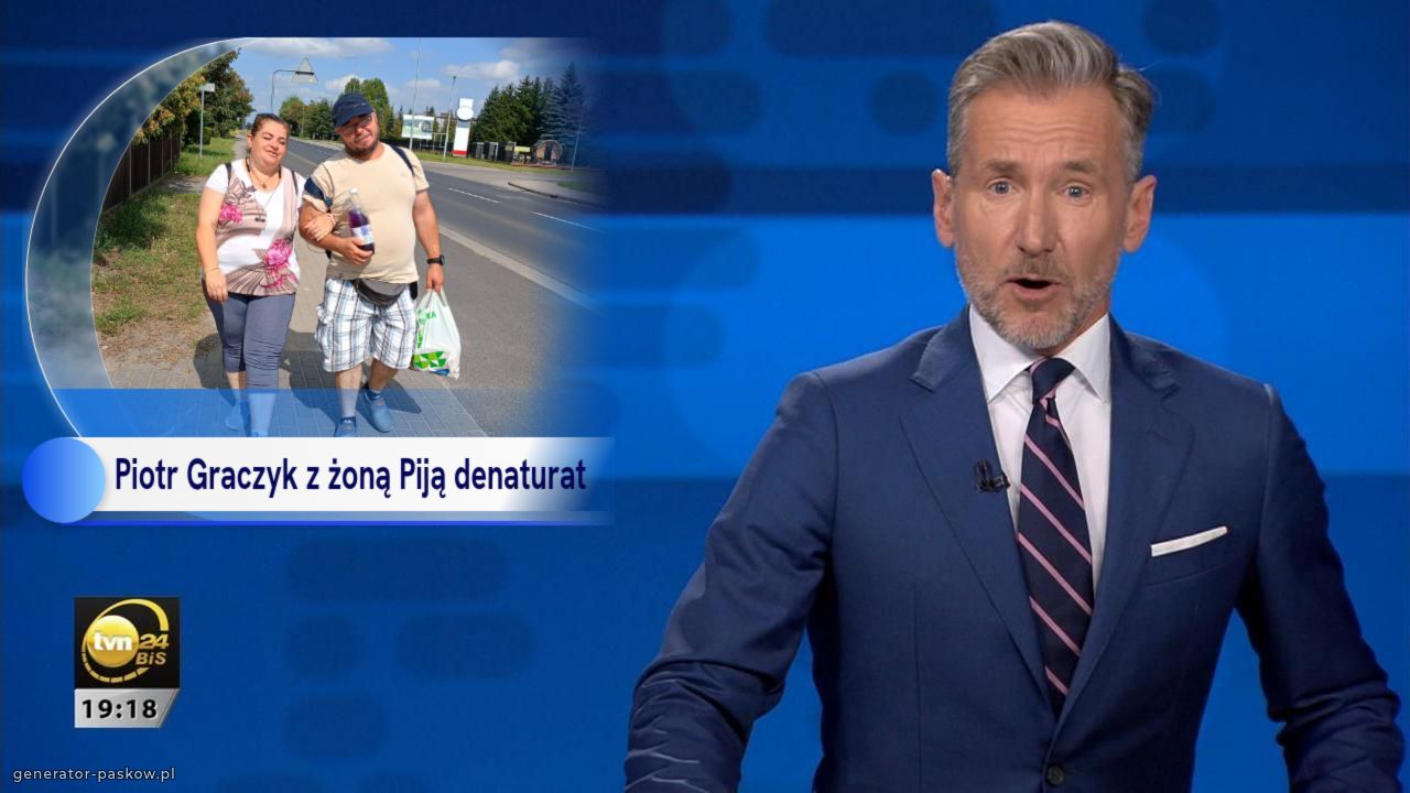 Piotr Graczyk z żoną Piją denaturat