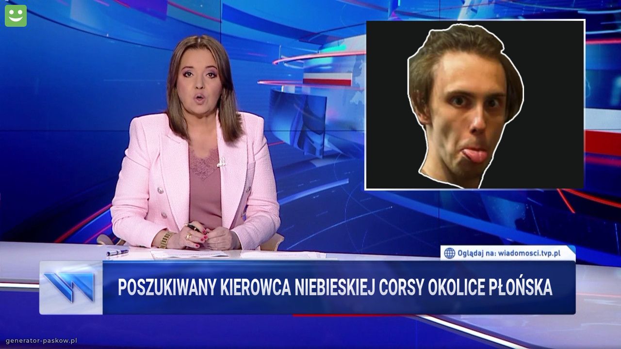 Poszukiwany kierowca niebieskiej corsy okolice płońska