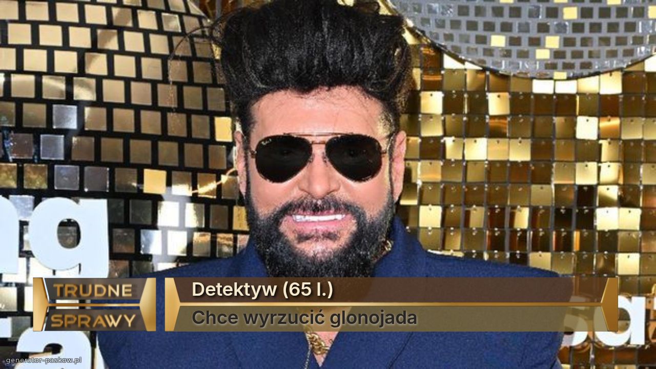 Detektyw (65 l.)
Chce wyrzucić glonojada 