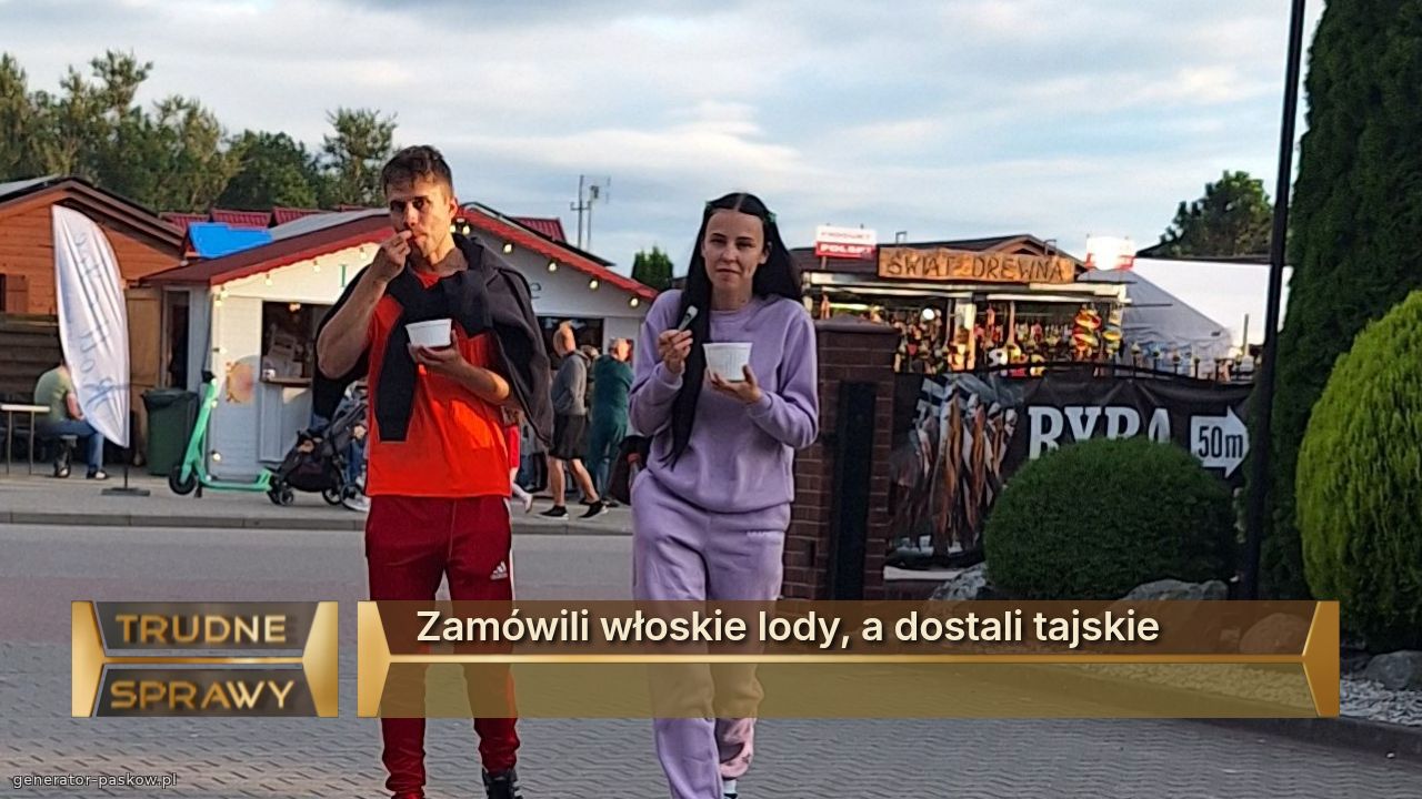 Zamówili włoskie lody, a dostali tajskie
