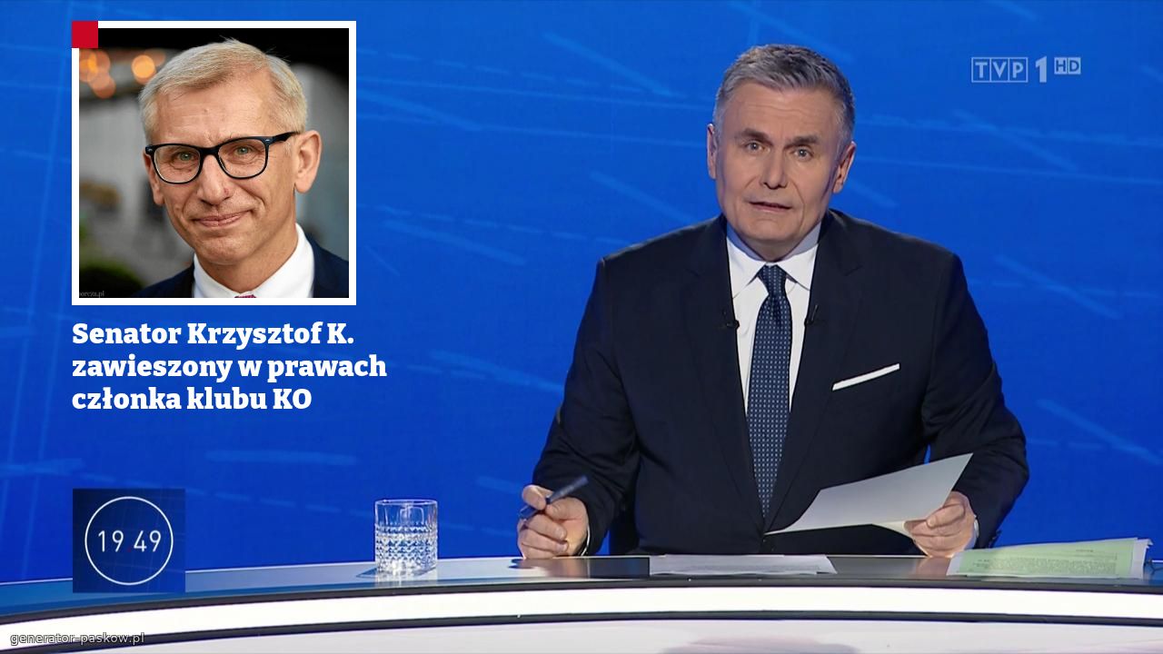 Senator Krzysztof K. zawieszony w prawach członka klubu KO