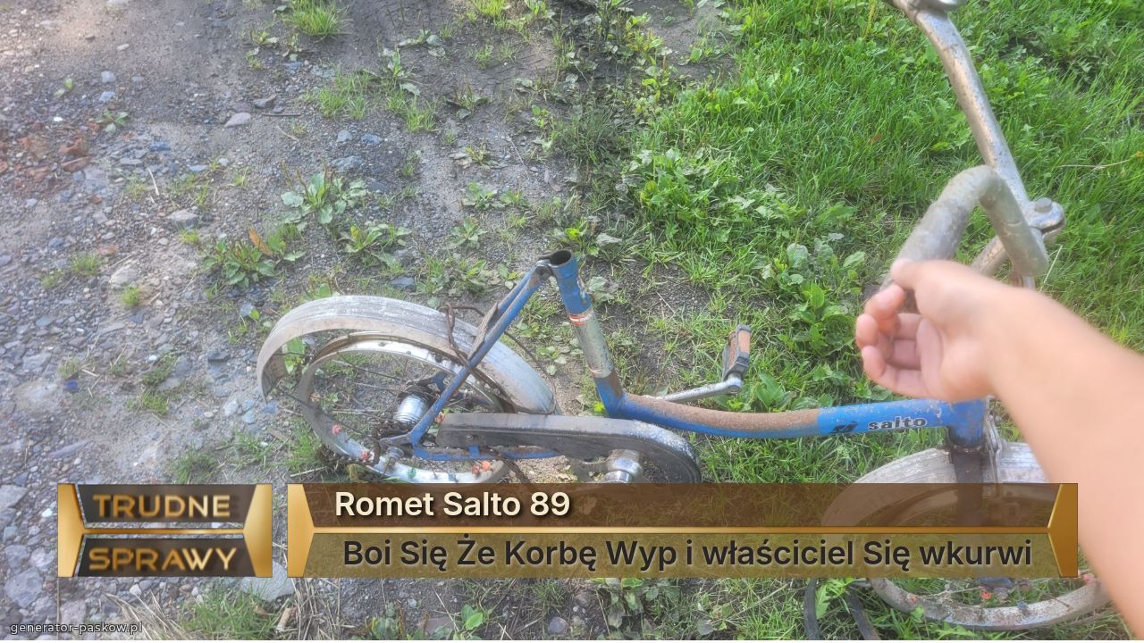 Romet Salto 89 
 Boi Się Że Korbę Wyp i właściciel Się wkurwi