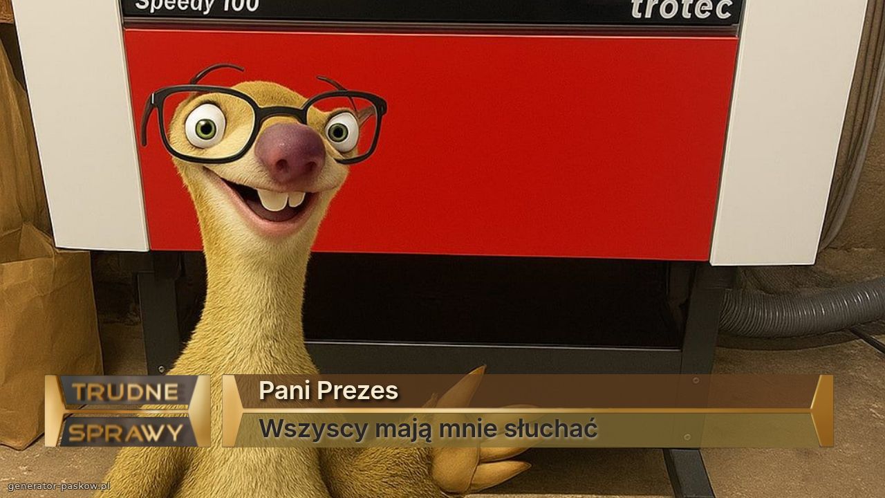 Pani Prezes
Wszyscy mają mnie słuchać 