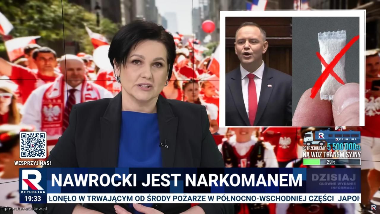 Nawrocki jest narkomanem