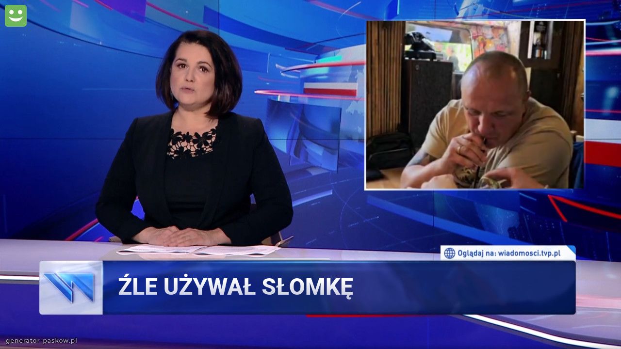 Źle używał słomkę 