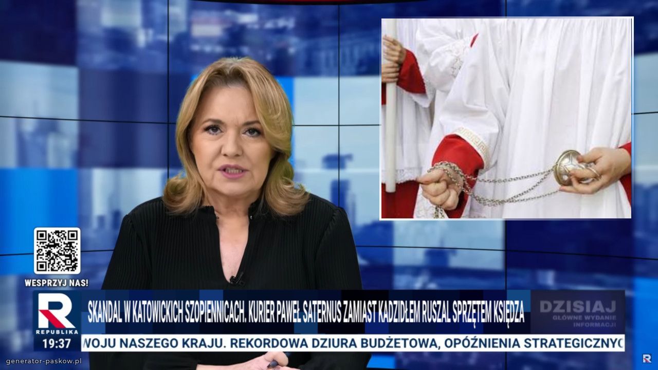 SKANDAL W KATOWICKICH SZOPIENNICACH. KURIER PAWEŁ SATERNUS ZAMIAST KADZIDŁEM RUSZAL SPRZĘTEM KSIĘDZA