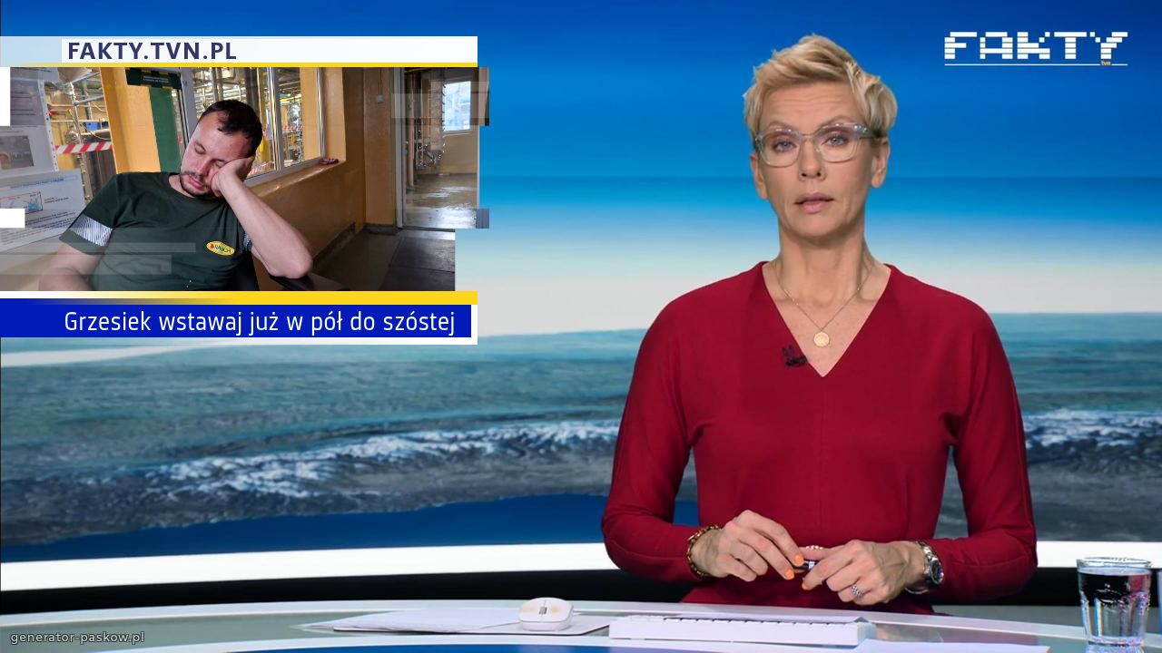 Grzesiek wstawaj już w pół do szóstej 