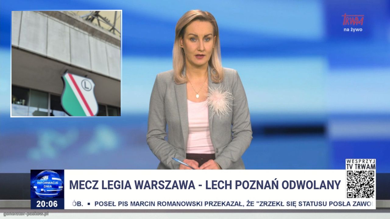 Mecz legia Warszawa - lech Poznań odwolany