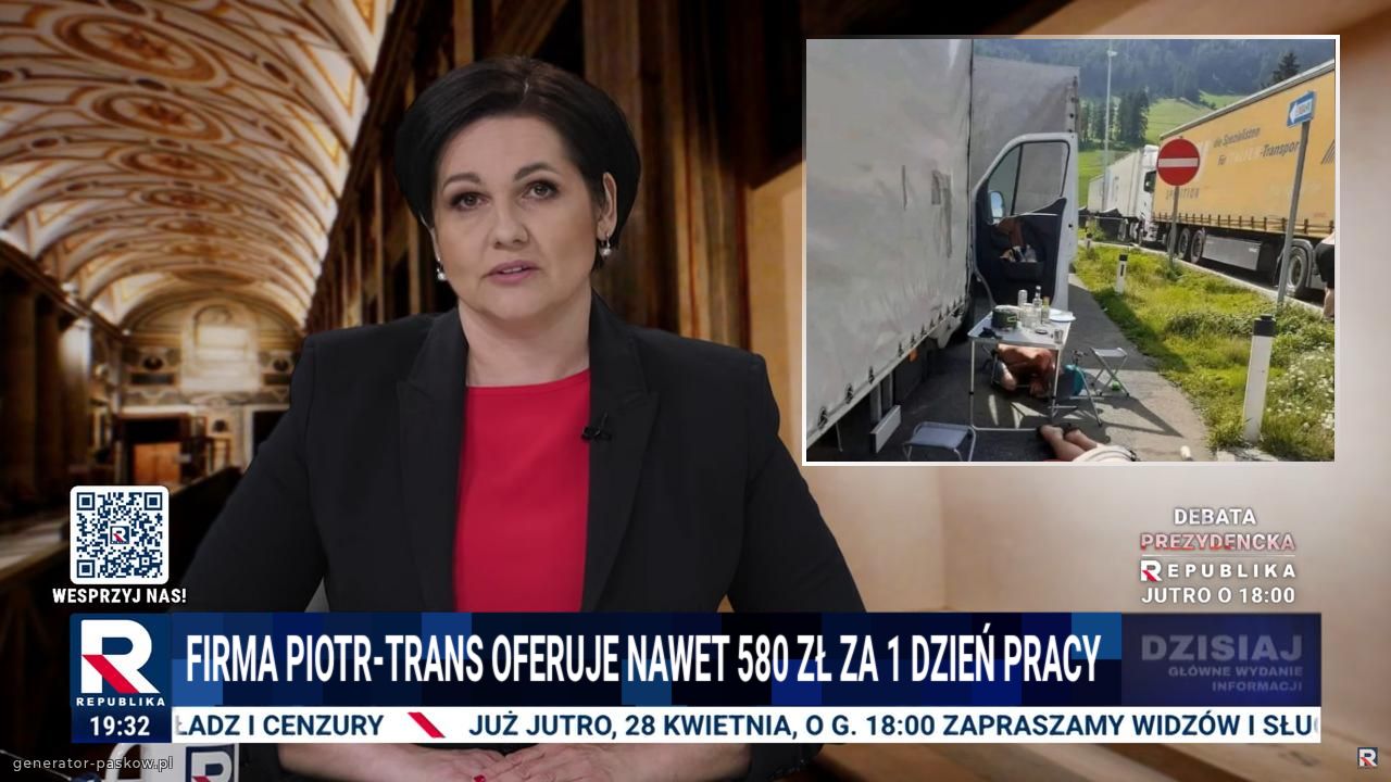 Firma Piotr-Trans OFERUJE nawet 580 zł za 1 dzień pracy 