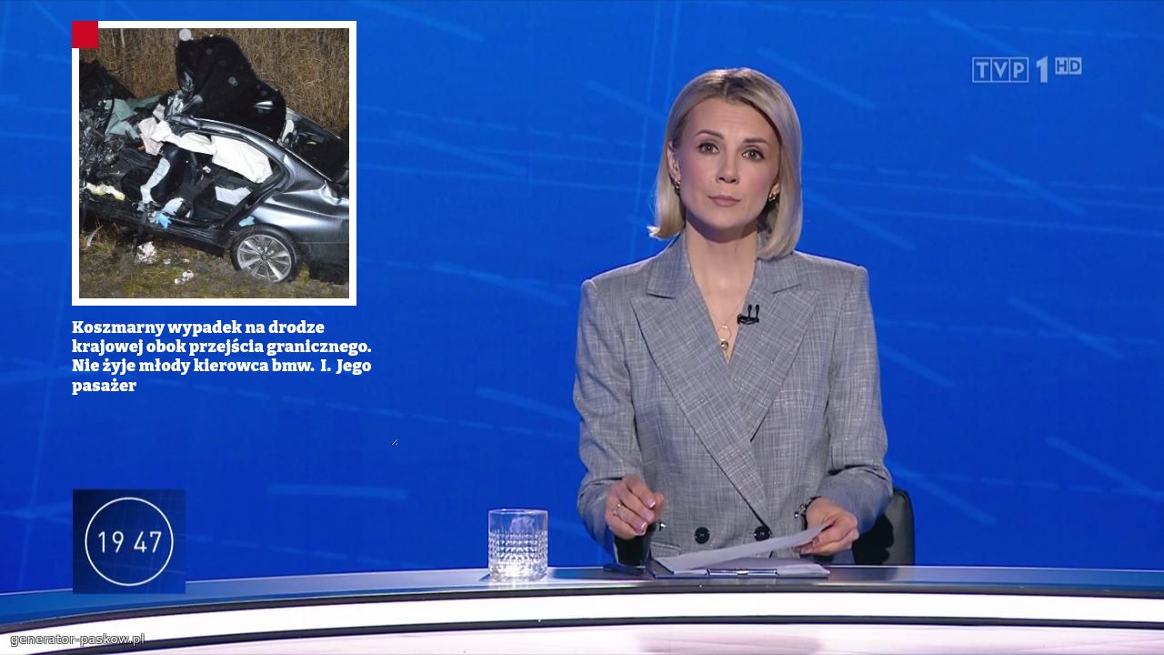 Koszmarny wypadek na drodze krajowej obok przejścia granicznego. Nie żyje młody kierowca bmw.  I.  Jego pasażer 

