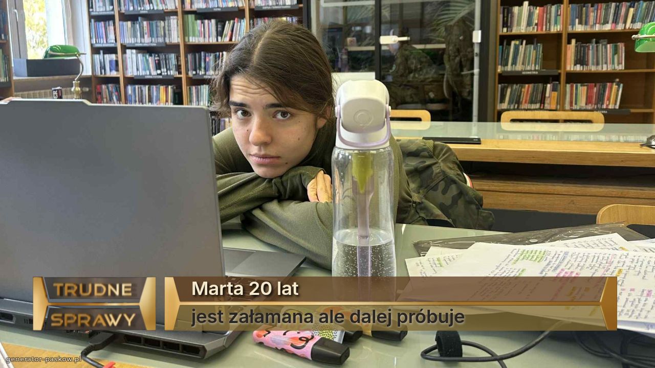 Marta 20 lat
jest załamana ale dalej próbuje 